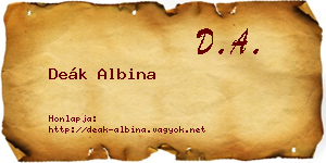 Deák Albina névjegykártya